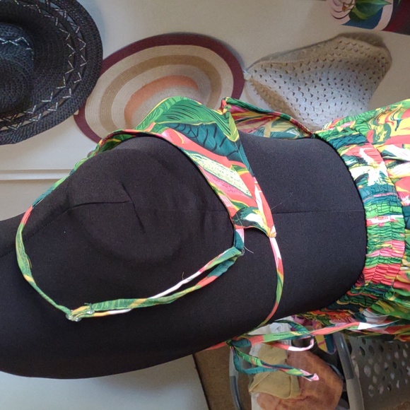 Boohoo TROPICANA CUT OUT MAXI BEACH DRESS Sz Small - Picture 5 of 7